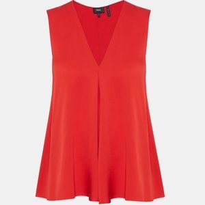NWT Theory red silk blouse